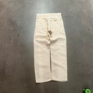 Prison blues men's white double knee pants work loop loose 30
